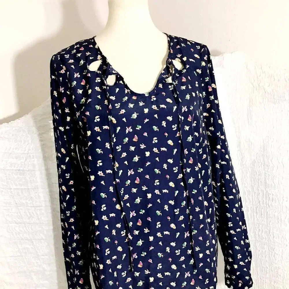 Dalia Collection Flower Print Top Size L - Picture 5 of 8